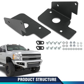 PIT66 LED Fog Light Mounting Bracket Compatible with Chevy Silverado 1500 2007-2013/Fit Chevy Silverado 2500 3500 2007-2014