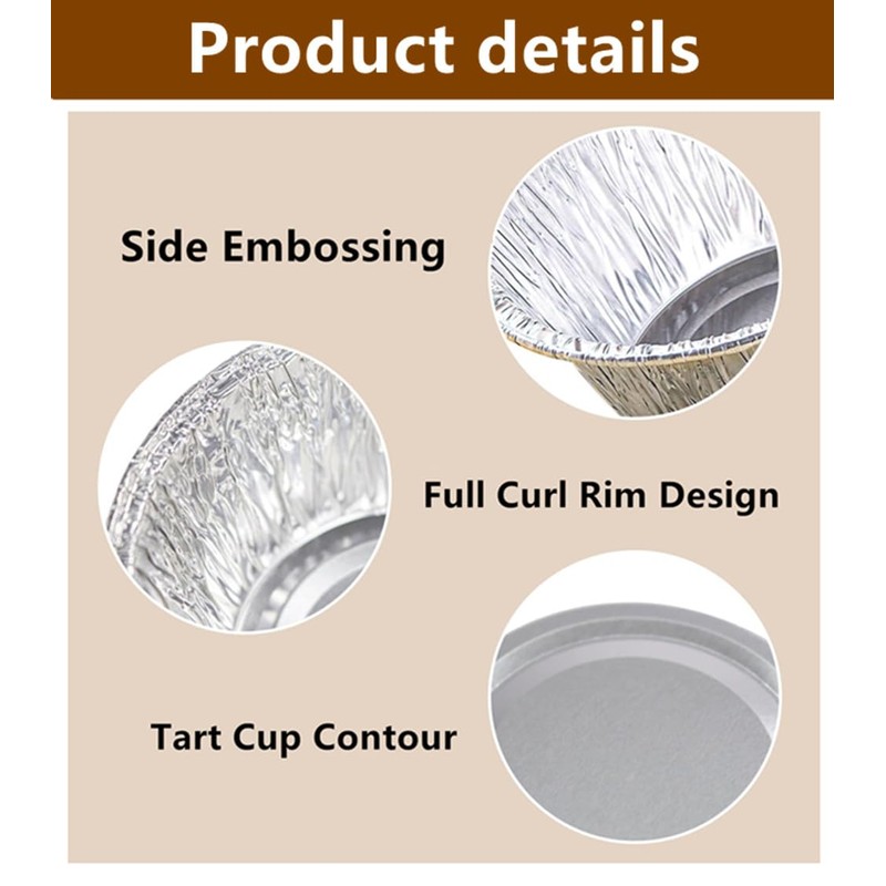 100 pcs Foil Cups,Silver Foil Baking Cups Muffin Liners for