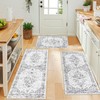 Ileading Boho Kitchen Rug Sets 3 Piece with Runner Washable