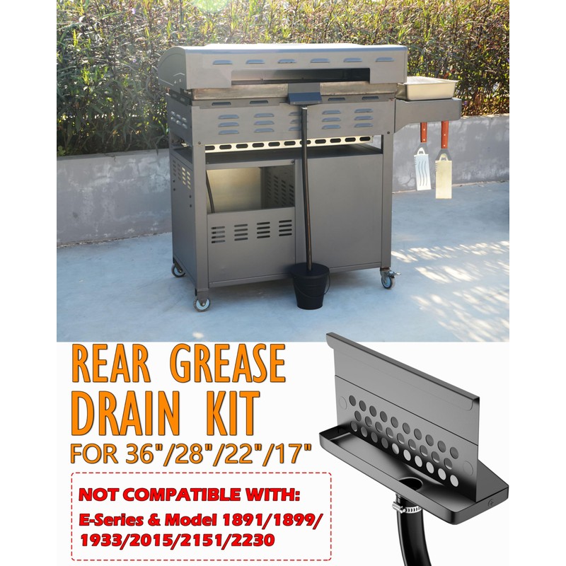Rear Grease Catcher for Blackstone Griddle, Blackstone Grease Trap and