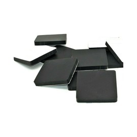 Self Adhesive Silicone Rubber Feet - 2" Square x 1/4" H Black Rubber Feet Self Stick Bumper Pads Black Rubber Bumpers Self Adhesive Rubber Spacer Adhesive Rubber Feet (2)