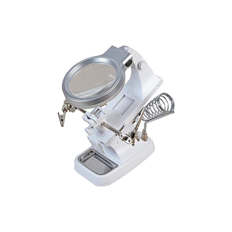 Magnifying Lamp with Third Hand & Stand, Helping Hand Magnifier,