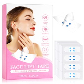 Soleneva Pack of 120 Face Lifting Tape, Invisible Face Tape for Skin Tightening, Waterproof Face Tape Lifting Face, High Elasticity Wrinkle Tape Face, Invisible Wrinkle Patches for Women