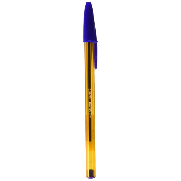 BIC Cristal Fine fine ballpoint pen, Blue, 50 per Pack