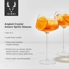 Viski Angled Stemmed Cocktail Glasses for Aperol Spritz, Campari Spritz,