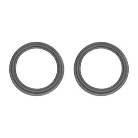 Rebower Speaker Foam Edge Surround Rings Rubber Perforated Subwoofer Rings Replacement Parts [for Repair or Crafts Speaker Decoration] - 12 Inches / Black / Pack of 2