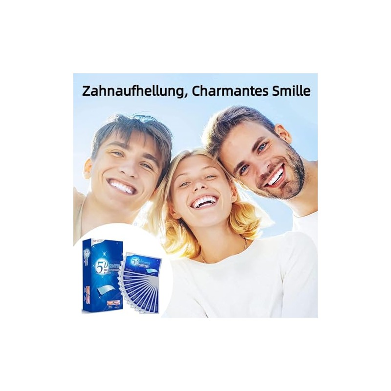 Tiras Blanqueadoras Dientes Sensibles Piezas Kit Completo Fácil Usar Resultados