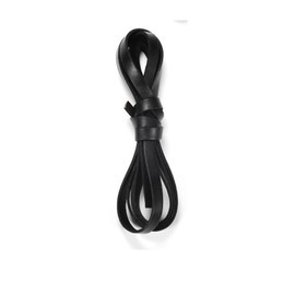 Black Leather Cord Faux Leather Cord Flat Leather Cord Leather String for Crafts Jewelry Making, 8mm*2m