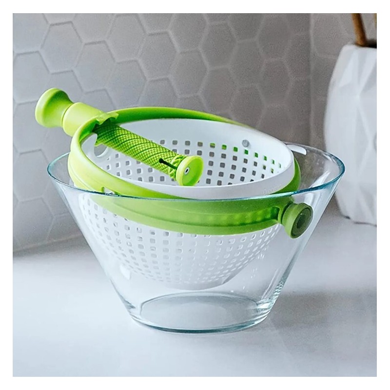 Kitchen Drainage Basket Colander Salad Spinner Colander Folding Handle