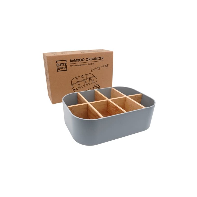 Premium Eco Bamboo Organiser for Cosmetics, Desk, Kitchen, Bathroom, Bar