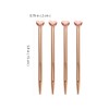 STOBOK 12pcs Heart-Shaped Metal Ballpoint Pens Rose Gold Pen Portable