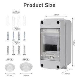 Surface-Mounted Fuse Box: Distribution Box Surface-Mounted, Fuse Box 3 Modules Junction Box IP65 Wet Row Small Distribution Box Surface-Mounted