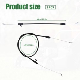 BOXOB 946-04661A Steuerkabel für 53cm Selbstfahrenden Benzin-Rasenmäher für Troy Bilt TB110 TB230 MTD Yard Machine, 746-04661A Ersatz-Gasdraht Rasenmäher