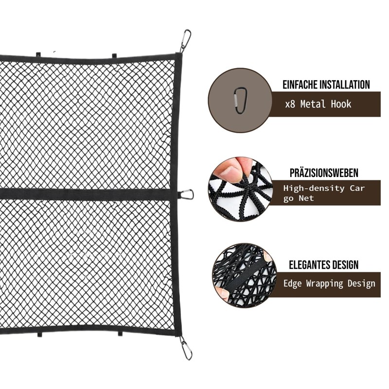 UncleDrew 1.2 x 1.2 m Car Boot Net, Large, Truck
