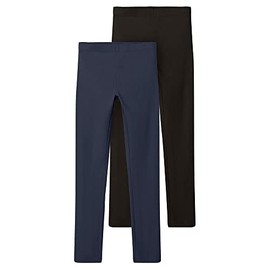 NAME IT Girl Leggings, Pack of 2, Dark Sapphire