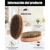2 Cepillos Barba Hombre, Cepillo Barba Jabalí Madera Regalo Viaje