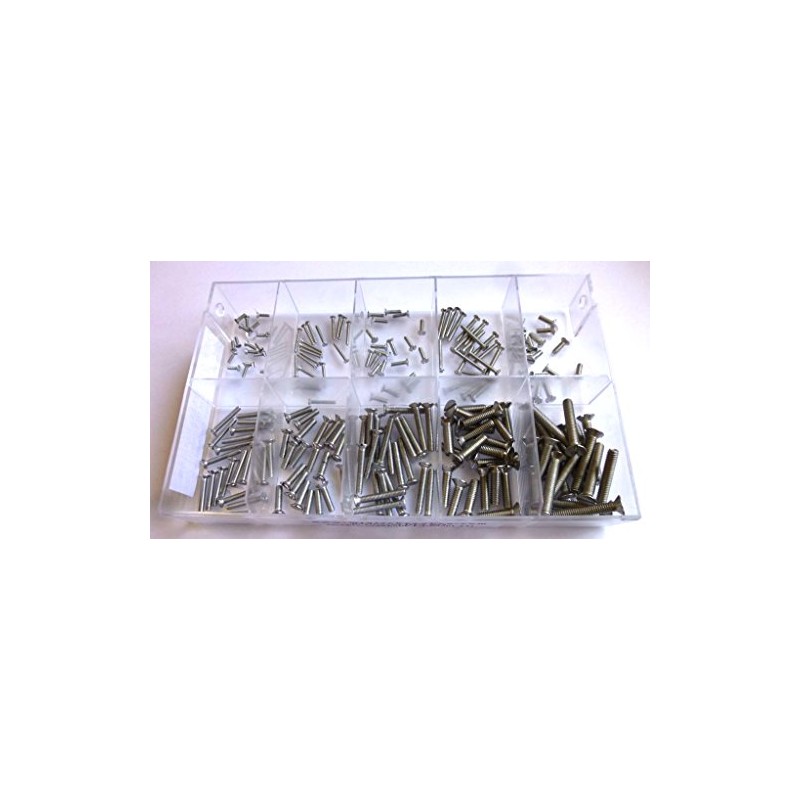 Assortment Box with 200 Small Countersunk Screws in Accordance with