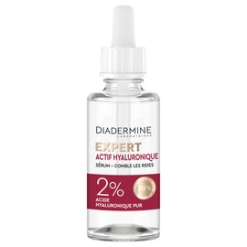 Diadermine – Rides Expert Serum – Aktiv Hyaluronsäure – Booster d'Eclat – Aufpolstert und glättet – reduziert Flecken – Gesichtspflege – reife und trockene Haut – 30 ml Flasche
