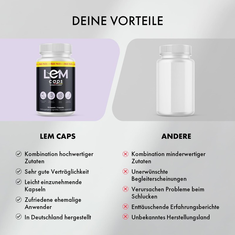 Lean Caps - mit hochwertigen Inhaltsstoffen - 90 Kapseln pro