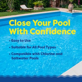 In The Swim Basic Pool Closing Kit and Shock Bundle - Winterizing Chemicals and Cal-Hypo Granular Sanitizer for Above Ground and In-Ground Pools - Up to 7,500 Gallons