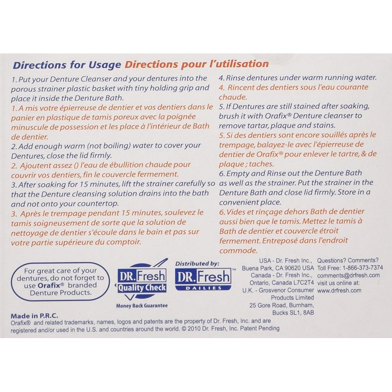 Orafix Premium Denture Bath (Pack of 2)