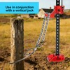Heavy-Duty Fence Post Puller with Galvanized Aircraft Cable & 1/4"