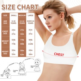 iMuchic Girl Sports Bra Sleeveless Tank Top - Seamless Stretchy Back Crisscross Crop Undershirt Fitness Yoga Bras White