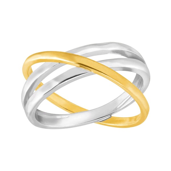 Silpada 'Crisscross' Sterling Silver and Brass Ring, Size 6
