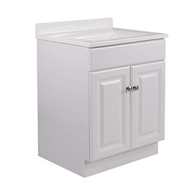 Design House 597138 Wyndham Unassembled Bathroom Vanity Cabinet Without Top, 24 x 21/2 Door, White