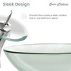Cascade 16.5" Glass Vessel Sink with Faucet in Clear