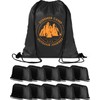 Lzerking Drawstring Backpack Bulk 100 Pcs Black 13.4x16.5 Inches Draw