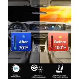 2025 Upgrade Front Windshield Sunshade fit for Ford Explorer 2020-2025 UV Ray Reflector Foldable Car Shade Automotive Windshield Sunshades Ford Explorer Windshield Sun Shade |Keeps Your Vehicle Cool|