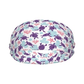 sea Turtles Starfish Shells Coastal Ocean Sports Sweatband Head Bands for Women Men Sweat-Absorbing Headbands Suitable for Running Yoga Fitness Football Exercise