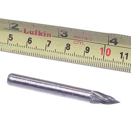 Canadian Tool and Supply 1/4-Inch x 5/8-Inch Tree Shape w/Pointed End Carbide Bur; NF [Aluminum Cut] 1/4-Inch Shaft (SG-1-A)