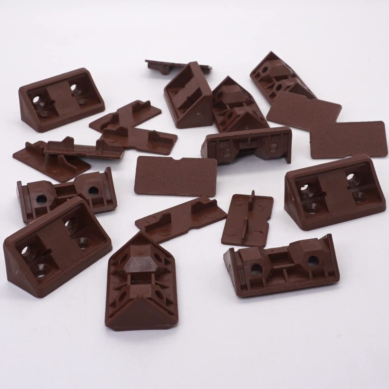 SKIR'CO (20 pcs) Brown Shelf Brackets 44 x 20 x