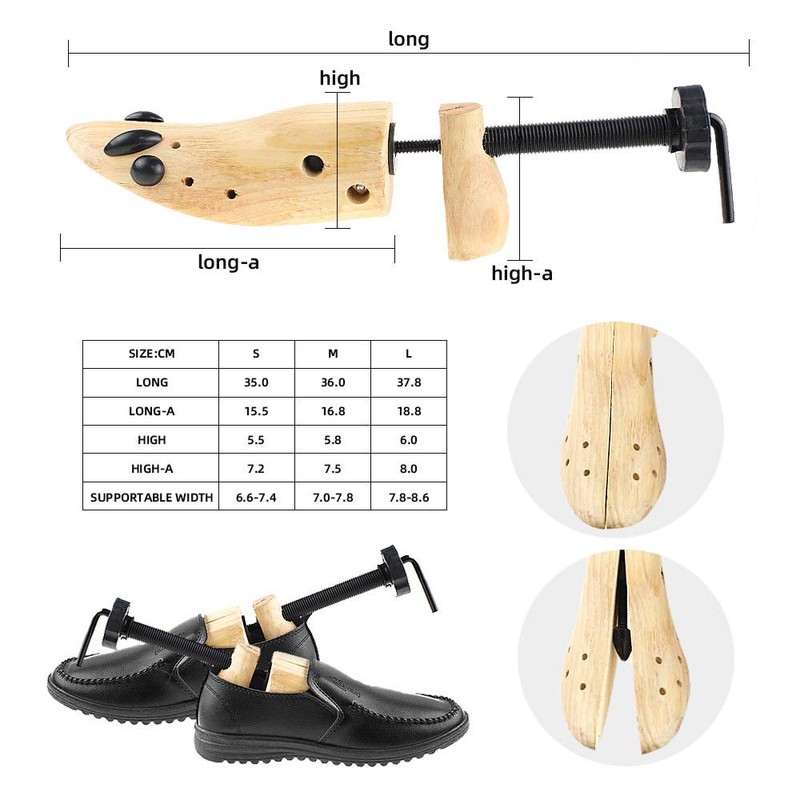 Wooden Adjustable Shoe Stretcher Shoe Widener Wooden Expander for Men