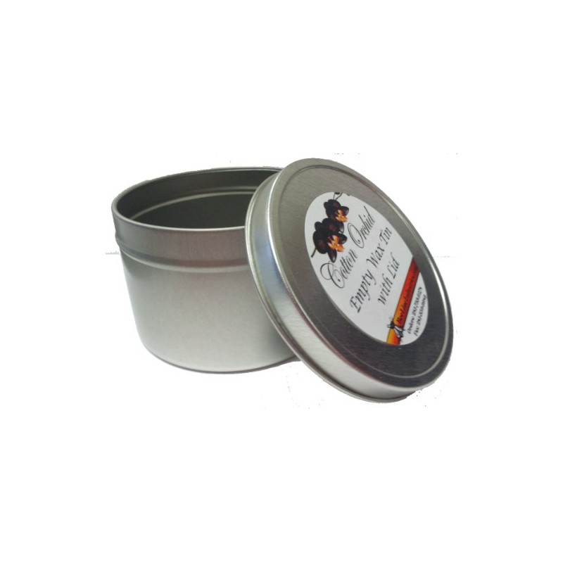Cotton Orchid Empty Depilatory Wax Tin with Lid Included