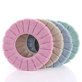 Toilet Seat Cover, Toilet Seat Mat, Toilet Cover, Dedicated Seat Cover, Elastic, Toilet Seat Cover, Antibacterial, Cold Protection, Odor Resistant, Thick, Washable, Fluffy, Compatible with O-Shape/U-Shape/V-Shaped Toilet Seats, 2 Pieces, Green