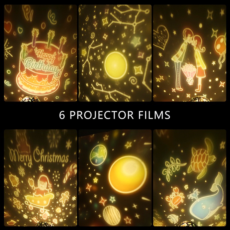 Tomshine Star Projector Night Light with IR Remote Control Dimmable