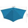 Btstil Half Parasol Replacement Roof, 5 Struts Semi-Circular Parasol Replacement