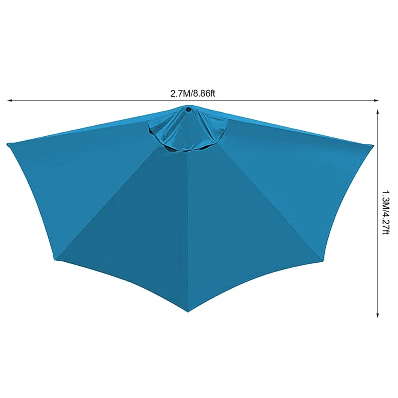 Btstil Half Parasol Replacement Roof, 5 Struts Semi-Circular Parasol Replacement