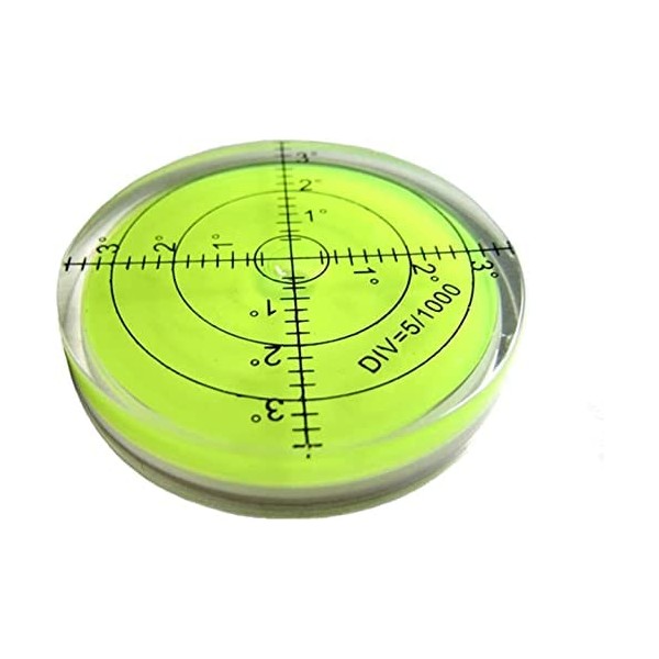 High Precision Horizontal Bubble Acrylic Housing Bullseye Spirit Level Round