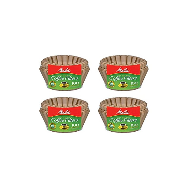 Melitta 8-12 Cup Basket Filter Paper (Natural Brown, 400 Count)