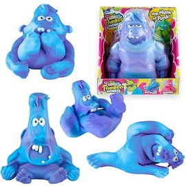 ORB Original Jumbo Funkee Hunkee Monkee (Blue/Purple) - Big 4.5 Pound Stretchy Monkey - Funny, Squishy, Squeeze for Stress Relief - Trending Collectible Sensory / Fidget Toy for Kids and Adults
