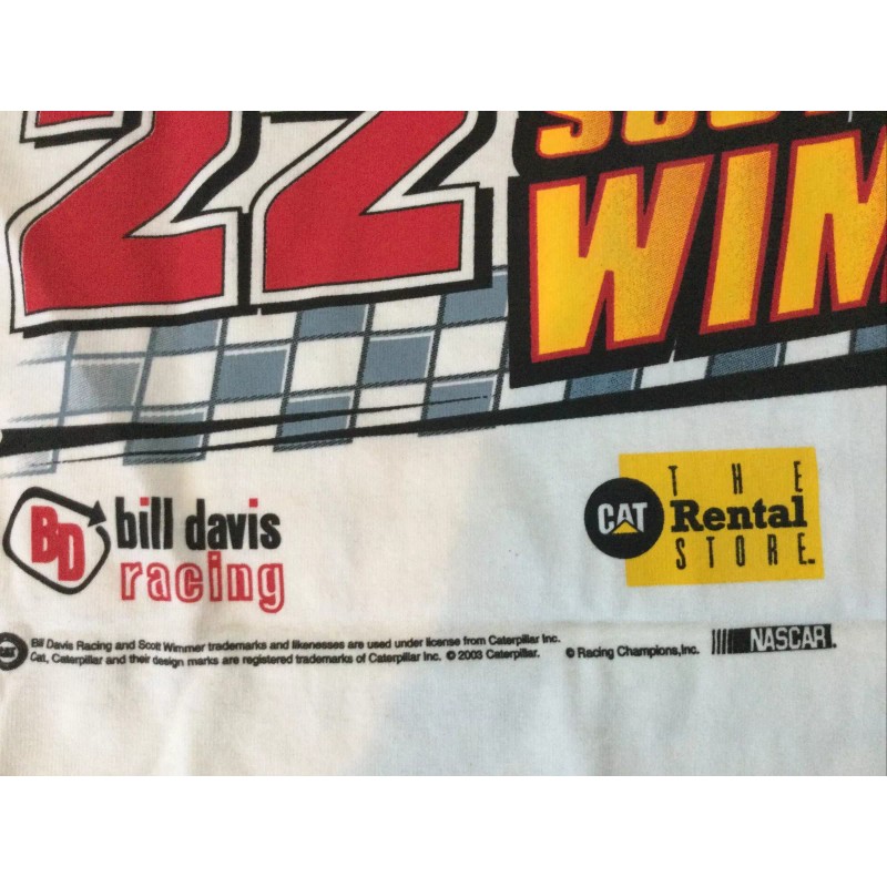Racing Champions 2003 Vintage NASCAR Shirt Caterpillar Racing Scott Wimmer