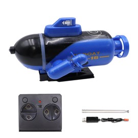 Hsthe Sea Mini RC Submarine 4CH Cute Radio Remote Control Boat Electric Diving Light for Fish Tank Water Tub Birthday Gift