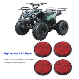 Red Reflectors Replacement, 4pcs 2in Round Warning Reflectors Red for Semi Trucks Trailers Boats Horse Trailers Scooter
