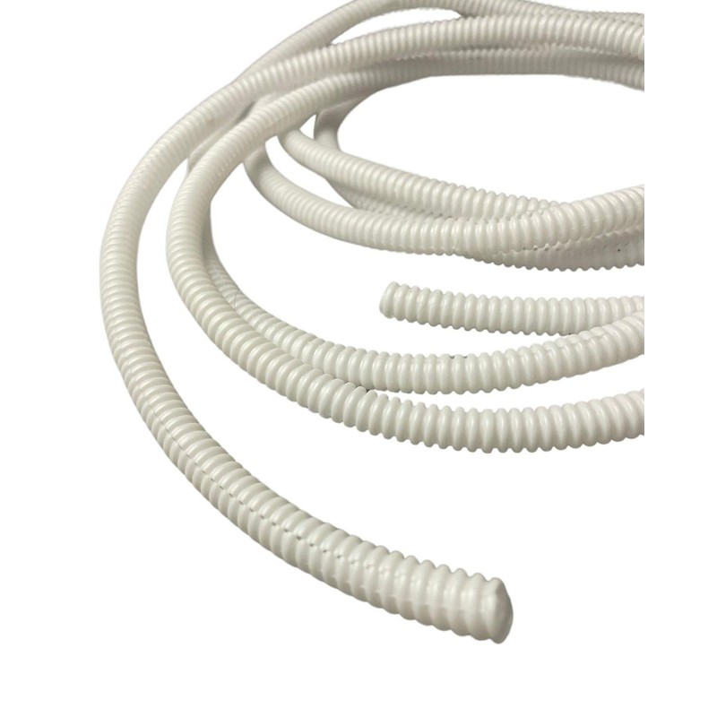 White Conduit Split Plastic Flexible Cable Tidy Solution Tube Trunking