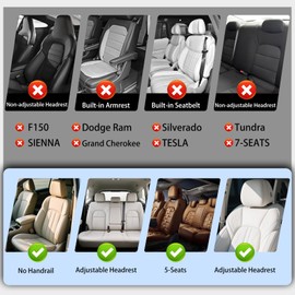 CHOCMONS Wine Red Faux Leather Car Seat Covers Front Pair