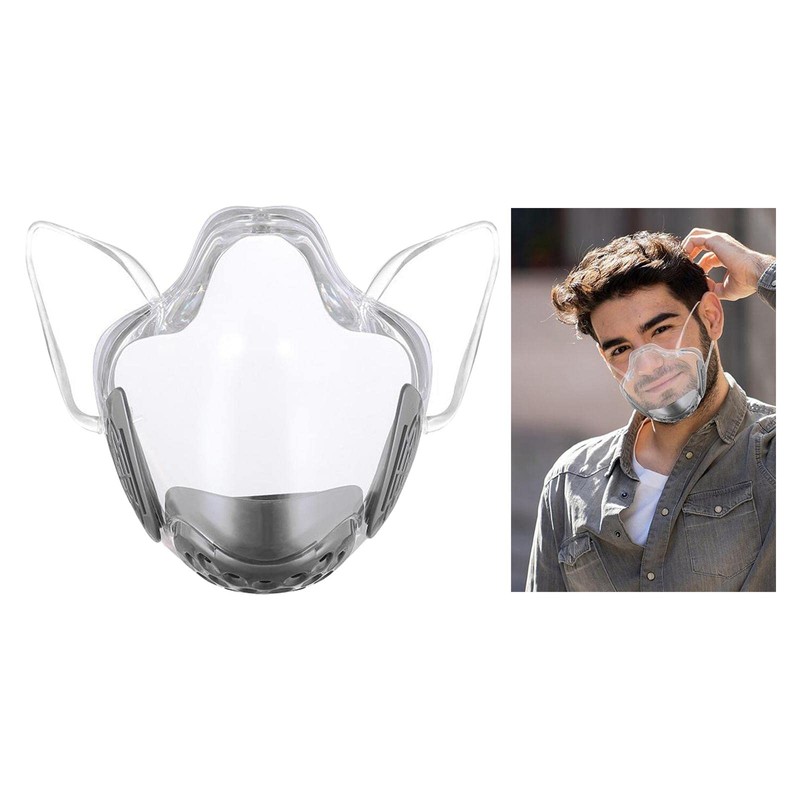 yotijar Reusable Clear Dustproof Covers Face Shield with Visible Expression